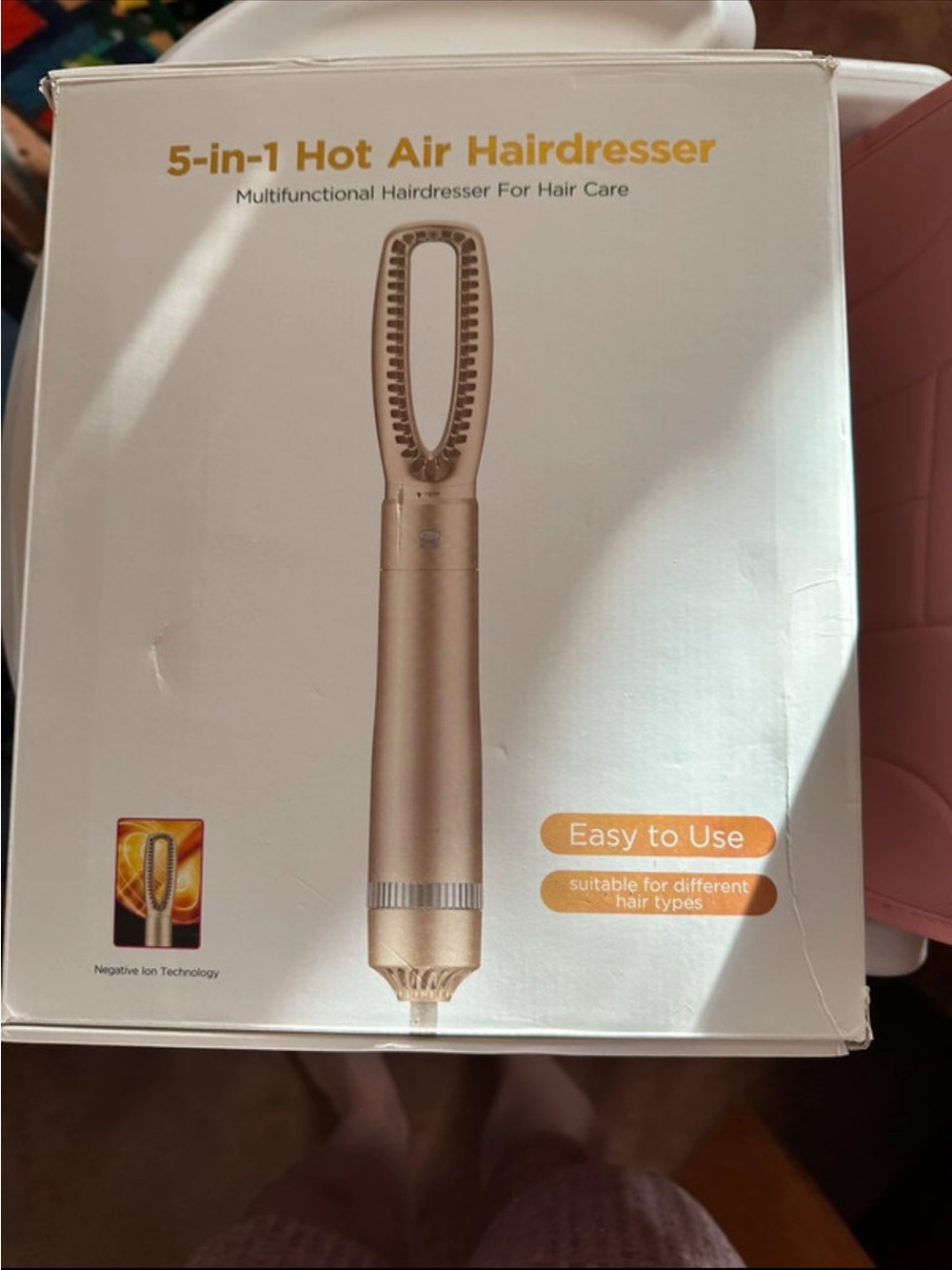 5-in-1 Hot Air Hairdryer Styler - Rose Gold